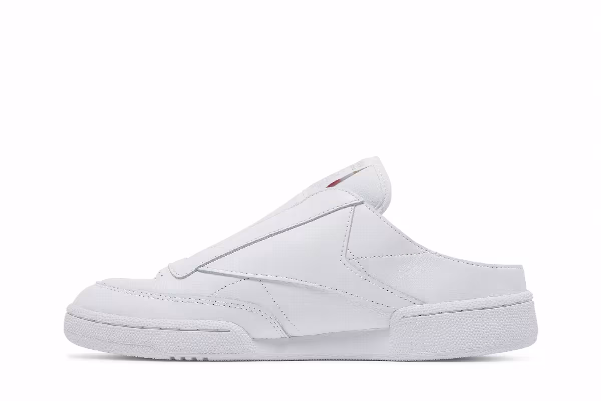 Reebok Club C Laceless Mule Triple White, view 4
