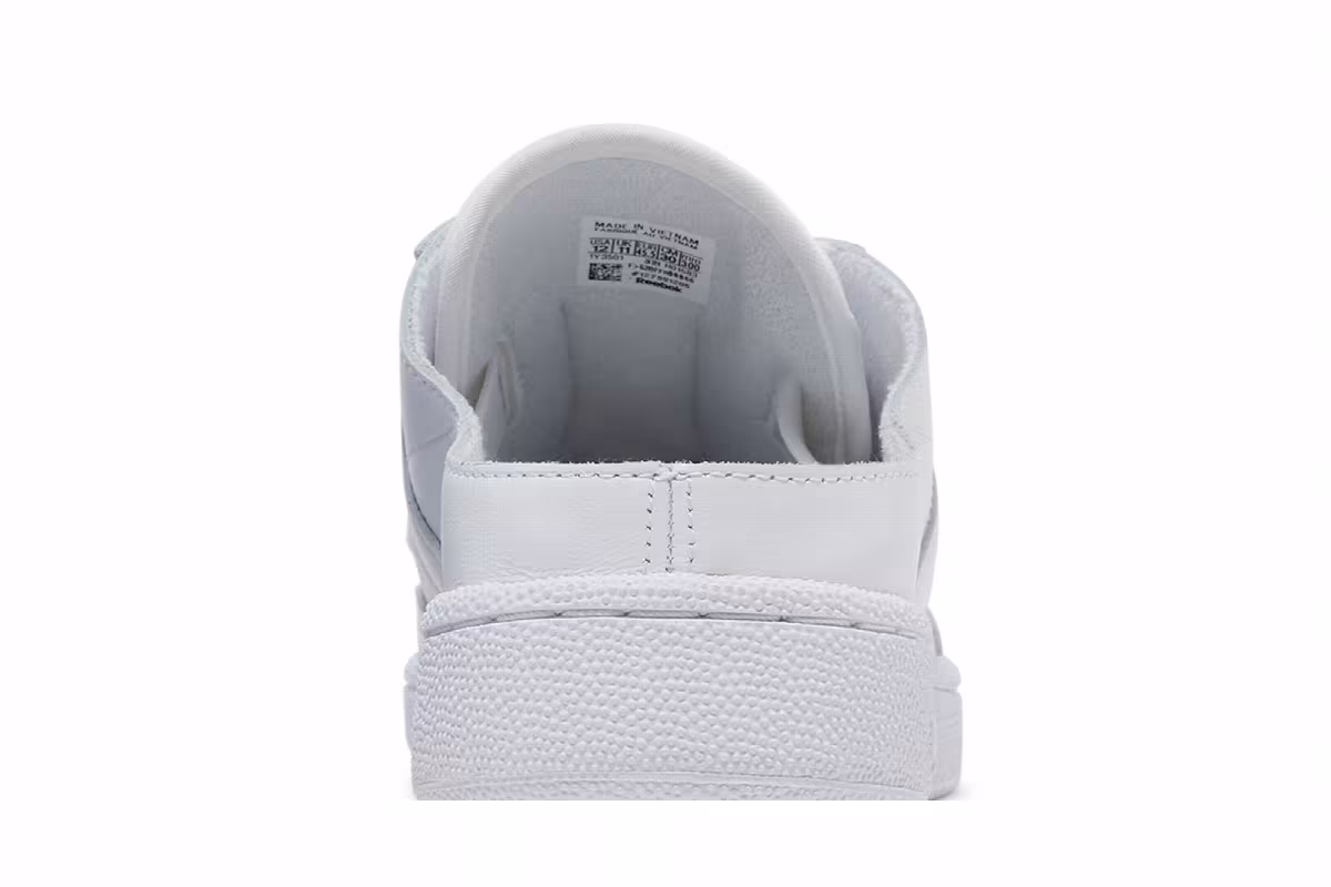 Reebok Club C Laceless Mule Triple White, view 8