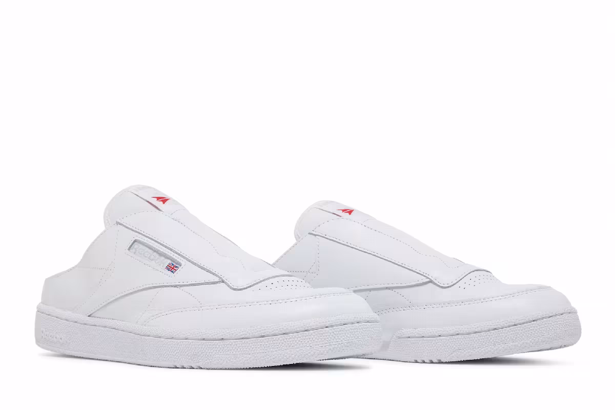 Reebok Club C Laceless Mule Triple White, view 9