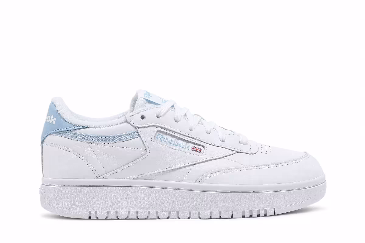 Reebok Women's Club C Double White Light Blue, view 2
