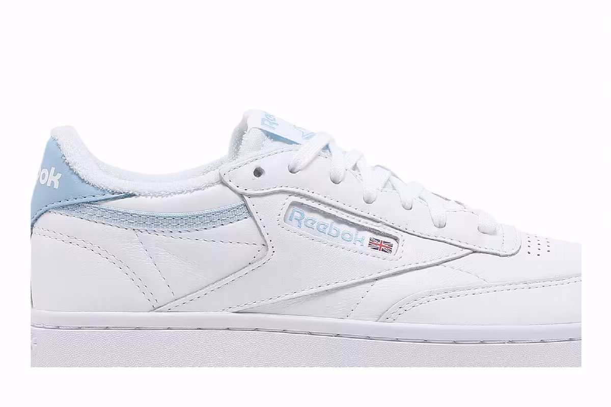 Reebok Women's Club C Double White Light Blue, view 3