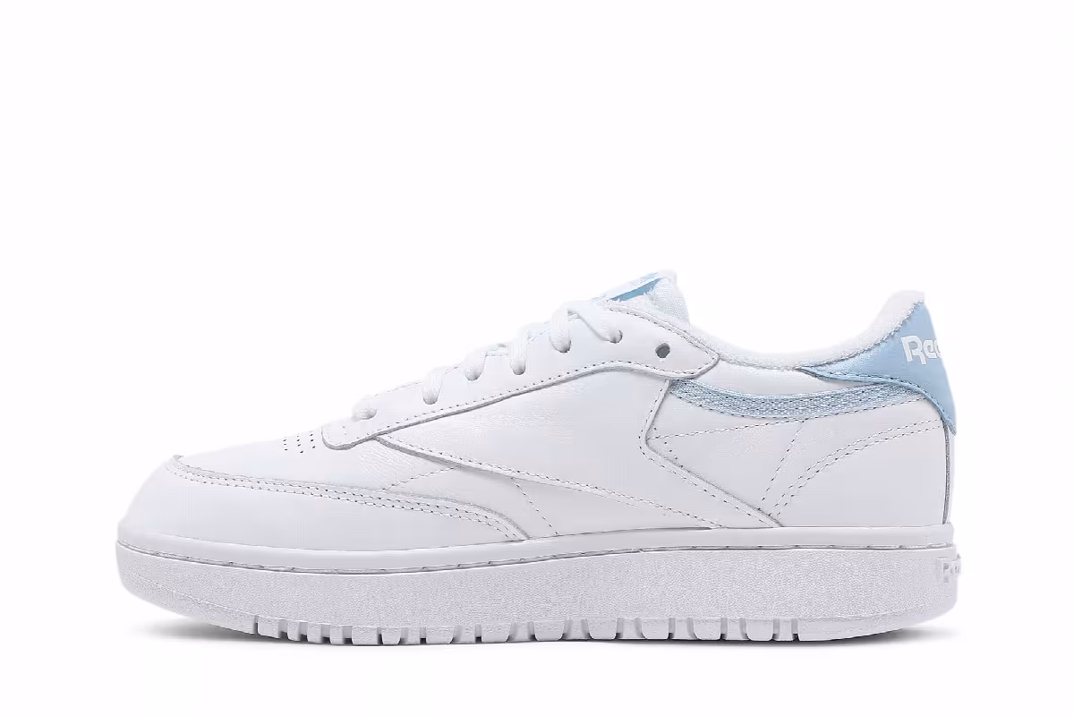 Reebok Women's Club C Double White Light Blue, view 4