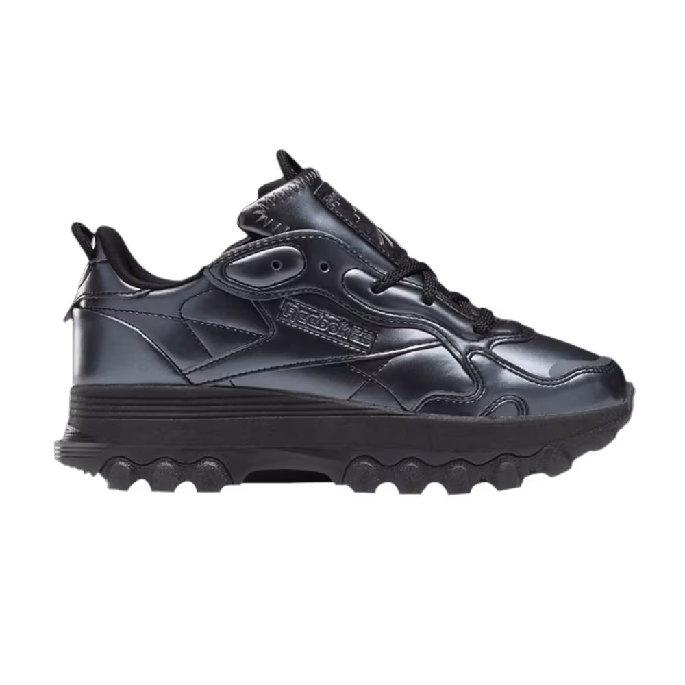 Cardi B x Reebok Classic Leather Big Kid Black Dark Silver