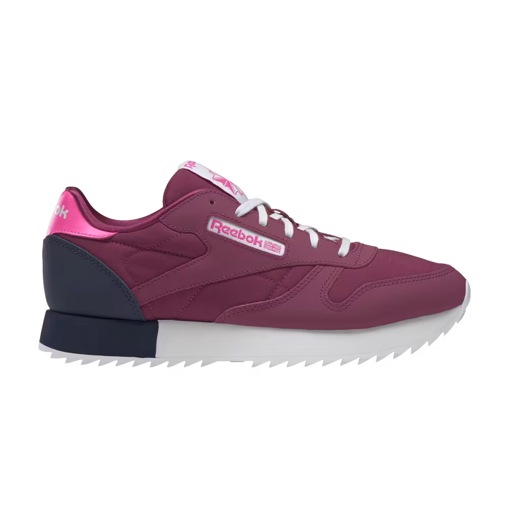 Reebok Women's Classic Leather Ripple Punch Berry