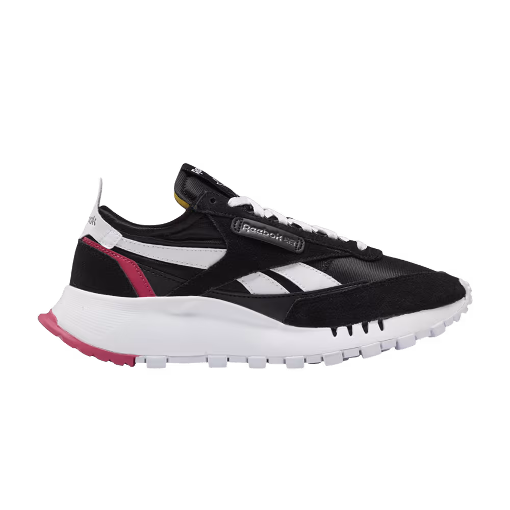 Reebok Women's Classic Leather Legacy Black Pursuit Pink