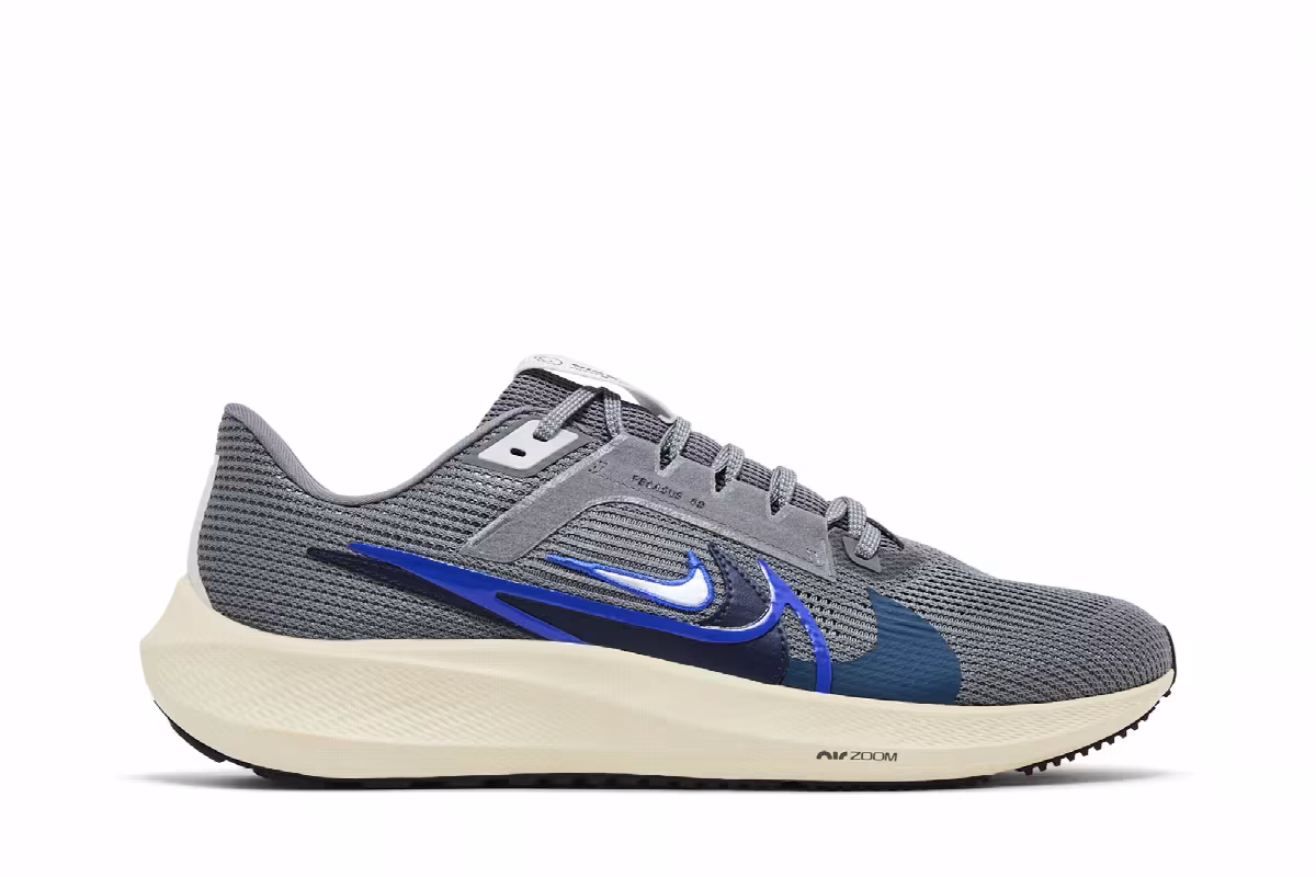 Nike Air Zoom Pegasus 40 Premium Quadruple Swoosh - Smoke Grey Racer Blue, view 2