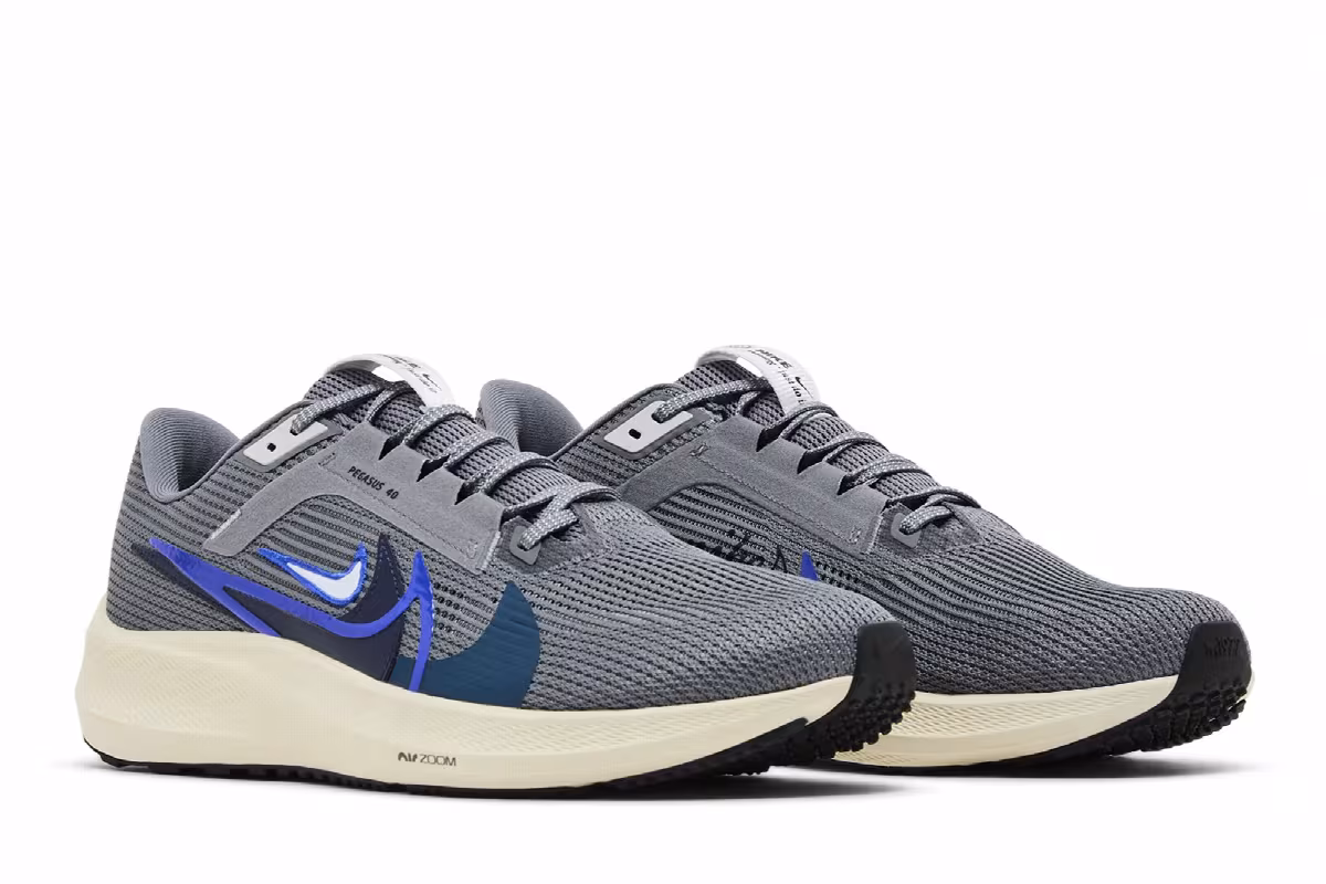 Nike Air Zoom Pegasus 40 Premium Quadruple Swoosh - Smoke Grey Racer Blue, view 9