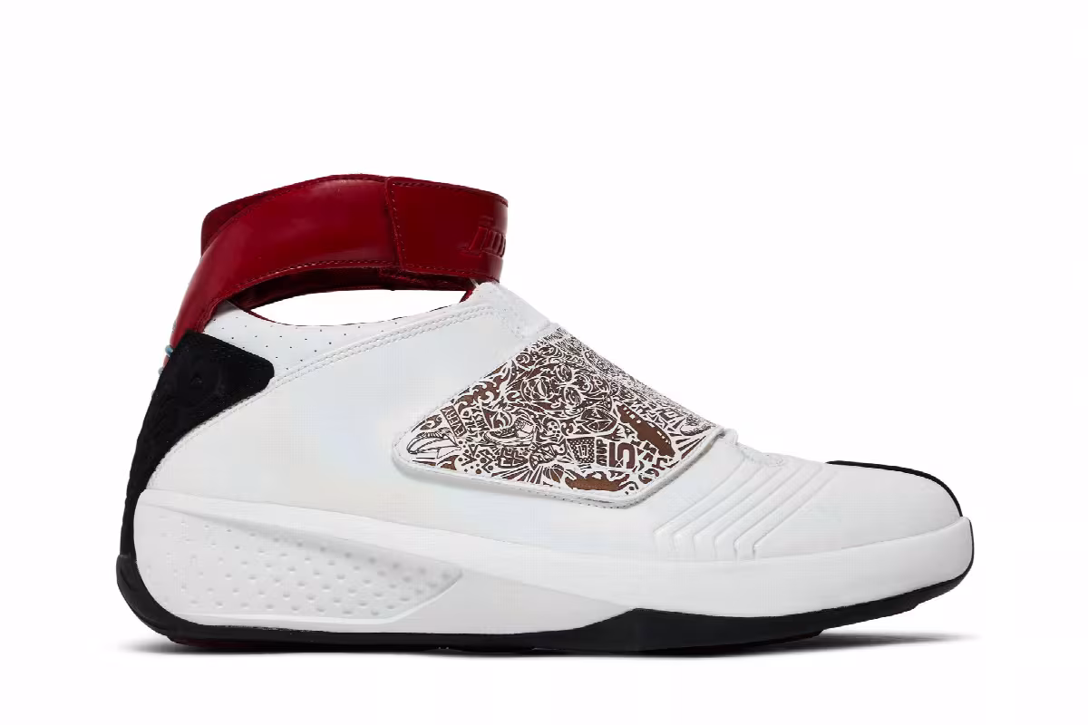 Air Jordan 20 OG White Varsity Red, view 2