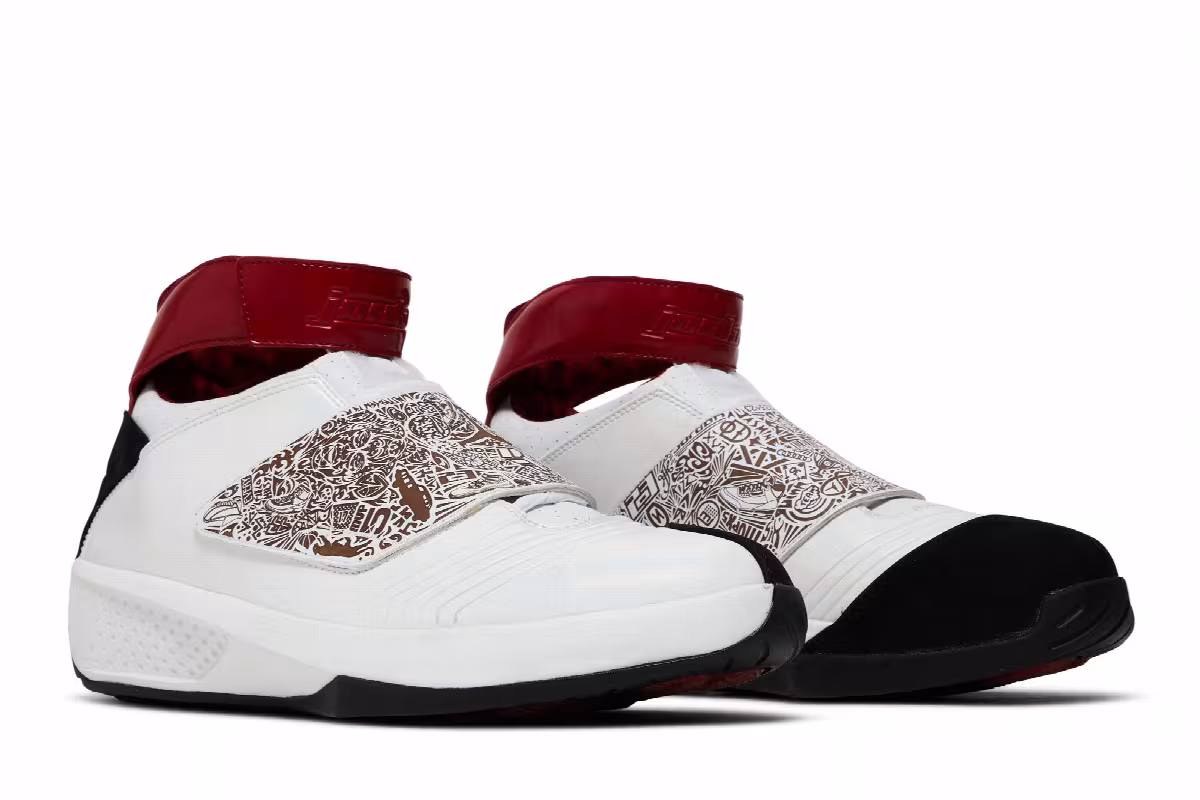 Air Jordan 20 OG White Varsity Red, view 9