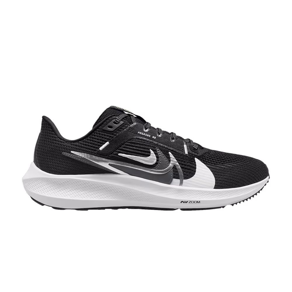 Nike Women's Air Zoom Pegasus 40 Premium Quadruple Swoosh - Black White