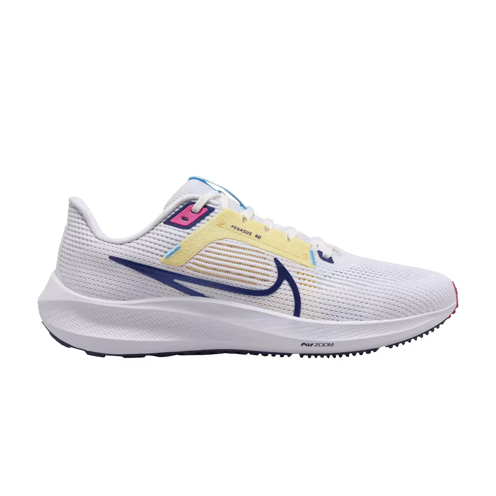 Nike Women's Air Zoom Pegasus 40 White Deep Royal Pink