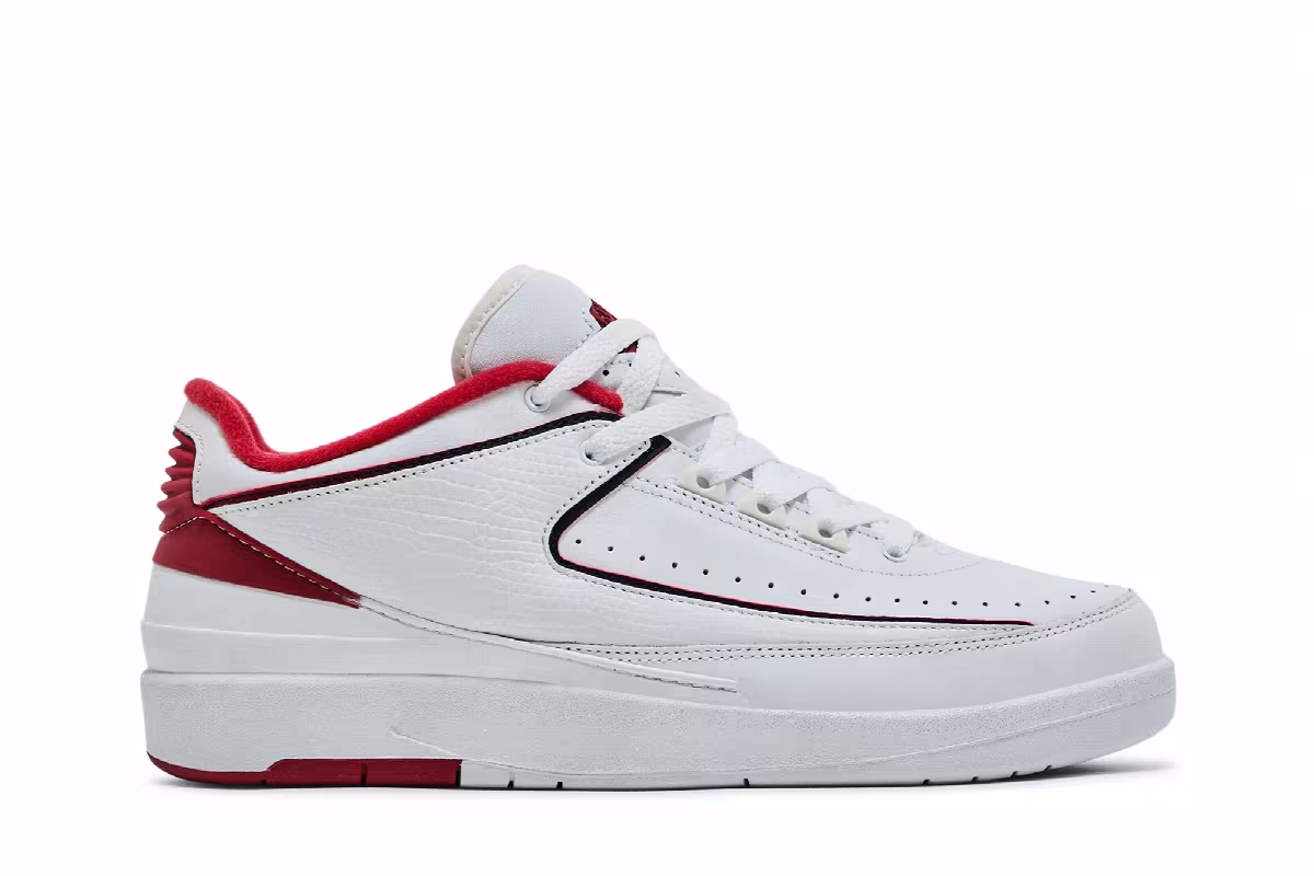 Air Jordan 2 Low White Varsity Red, view 2