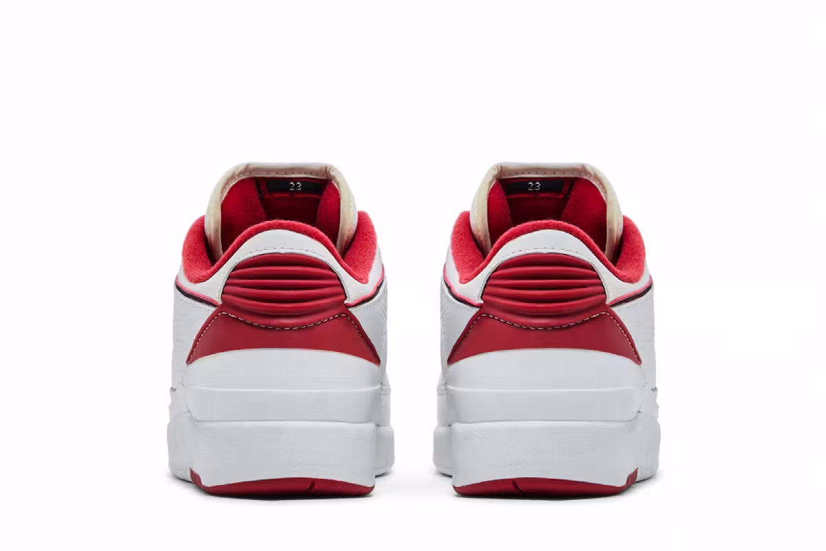 Air Jordan 2 Low White Varsity Red, view 7