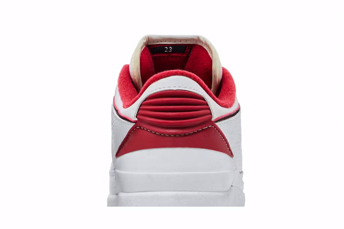 Air Jordan 2 Low White Varsity Red, view 8