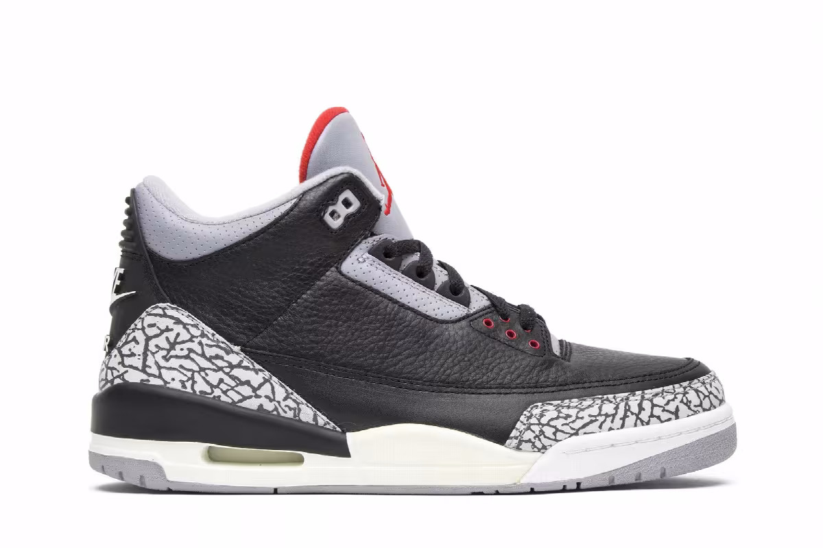 Air Jordan 3 Black Cement 2001, view 2