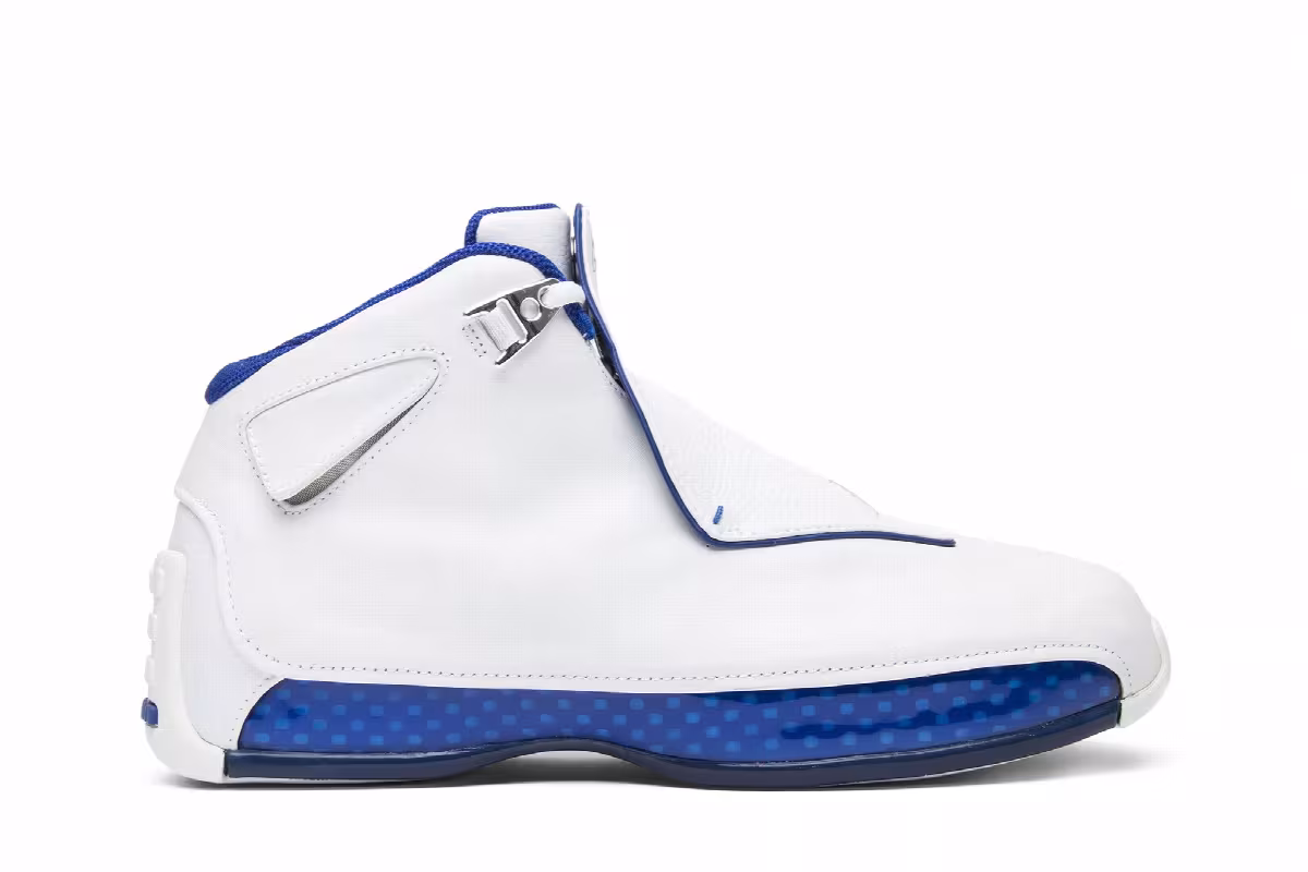 Air Jordan 18 OG White Sport Royal 2003, view 2