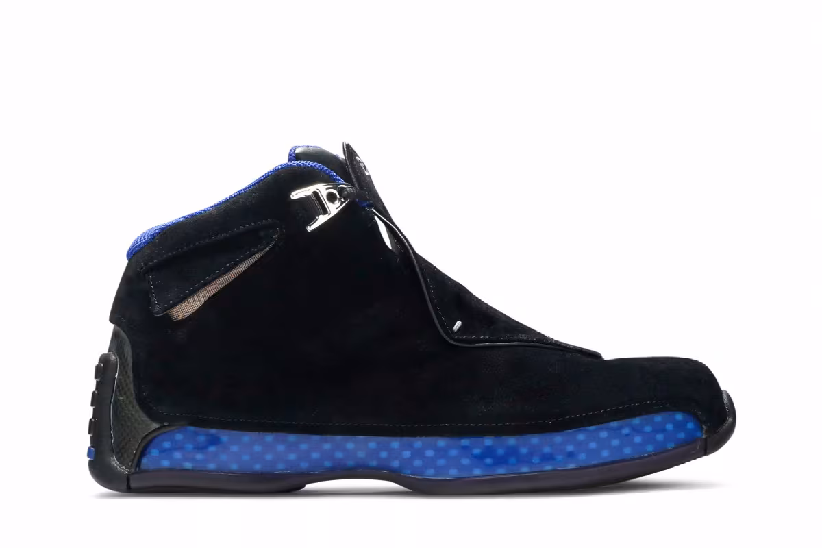 Air Jordan 18 OG Black Sport Royal 2003, view 2