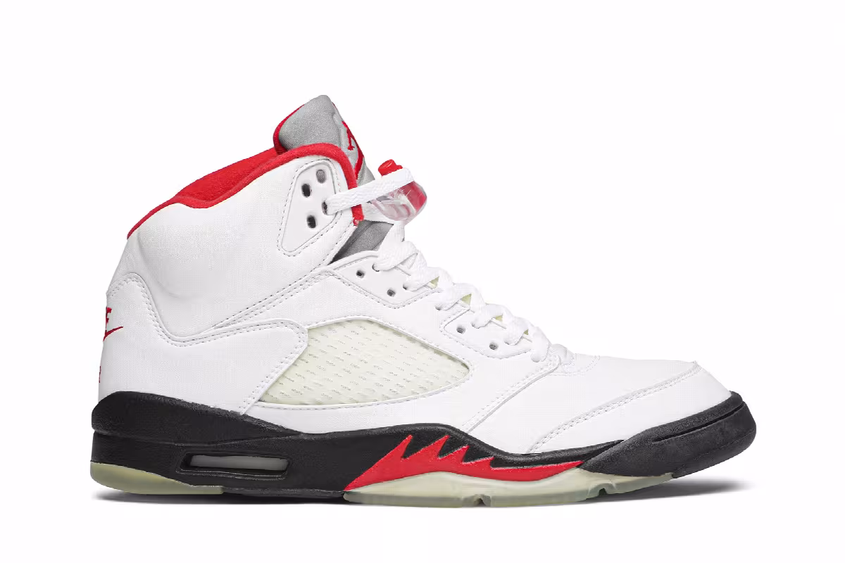 Air Jordan 5 White Fire Red 2000, view 2
