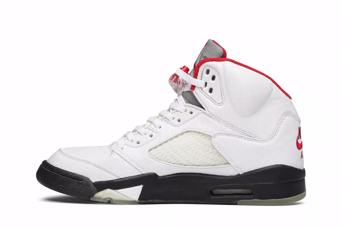 Air Jordan 5 White Fire Red 2000, view 4