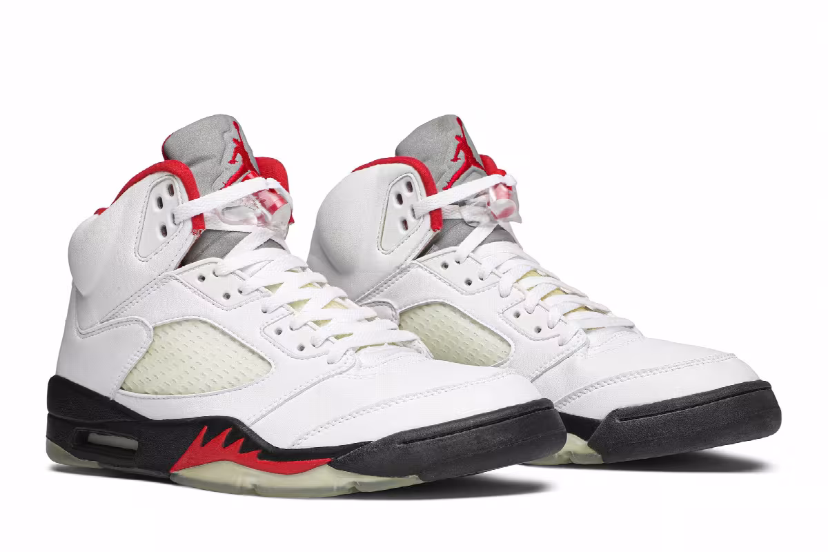 Air Jordan 5 White Fire Red 2000, view 9