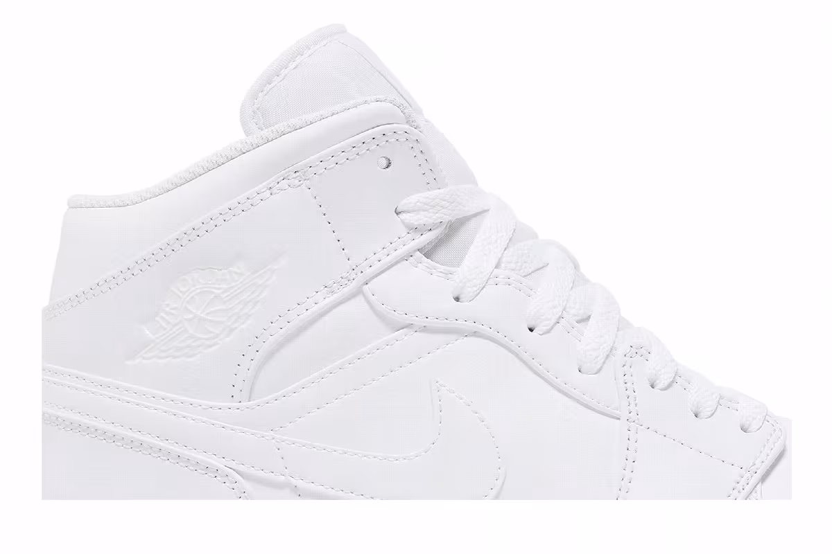 Air Jordan 1 Mid Triple White, view 3