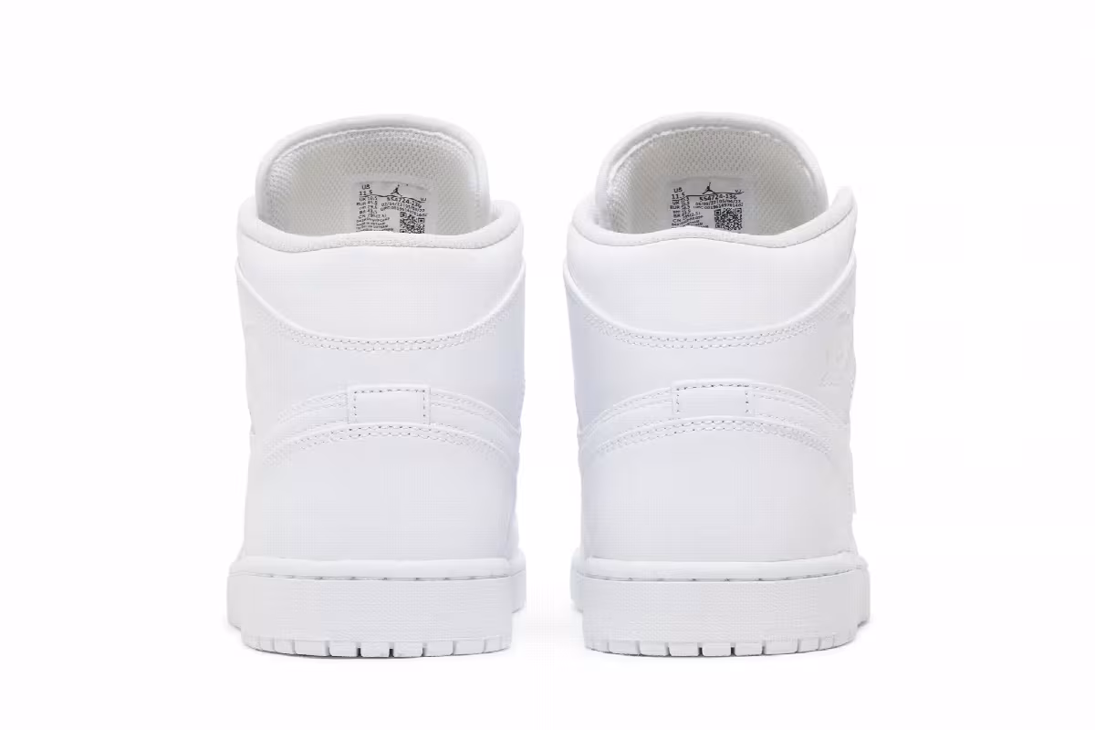 Air Jordan 1 Mid Triple White, view 7