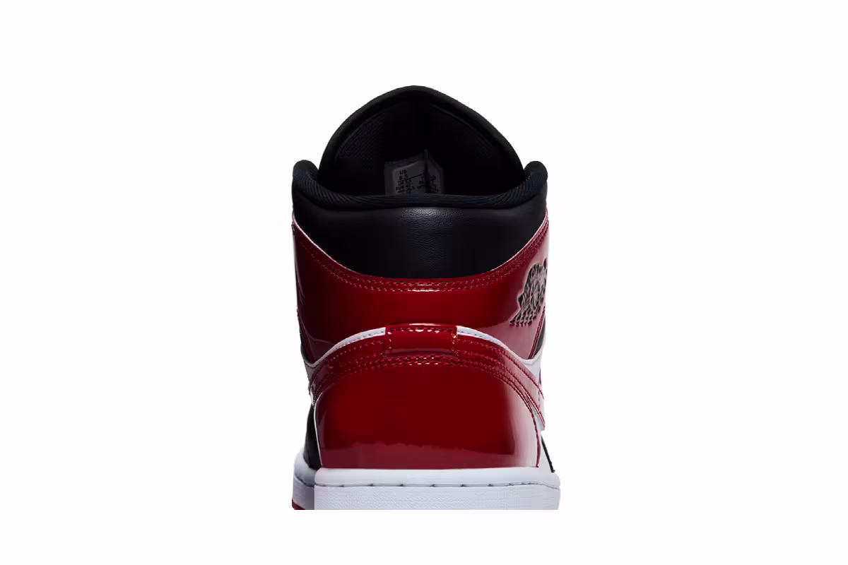 Air Jordan 1 Mid Patent Bred Toe, view 8