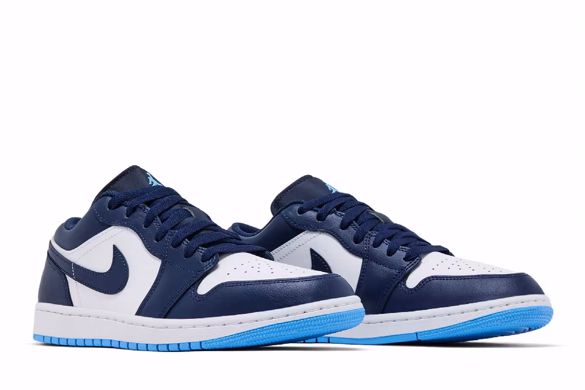 Air Jordan 1 Low Midnight Navy University Blue, view 9