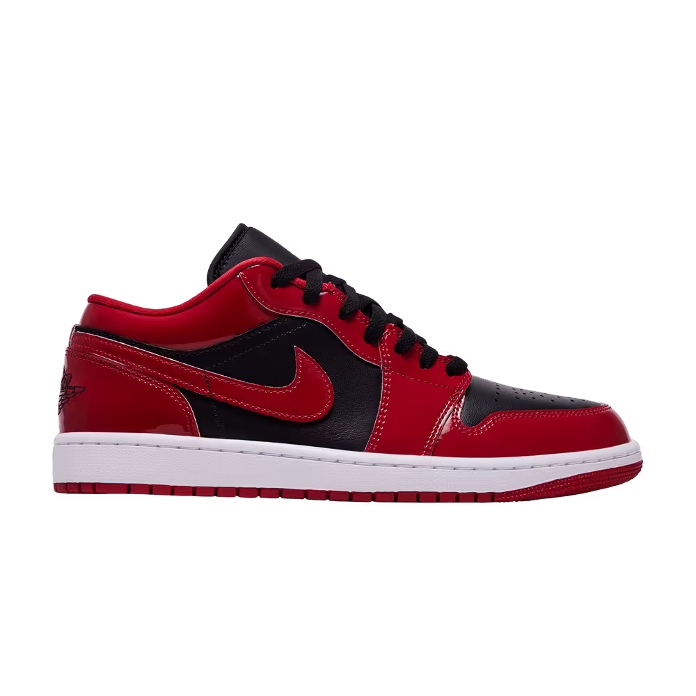 Air Jordan 1 Low Patent Varsity Red Black