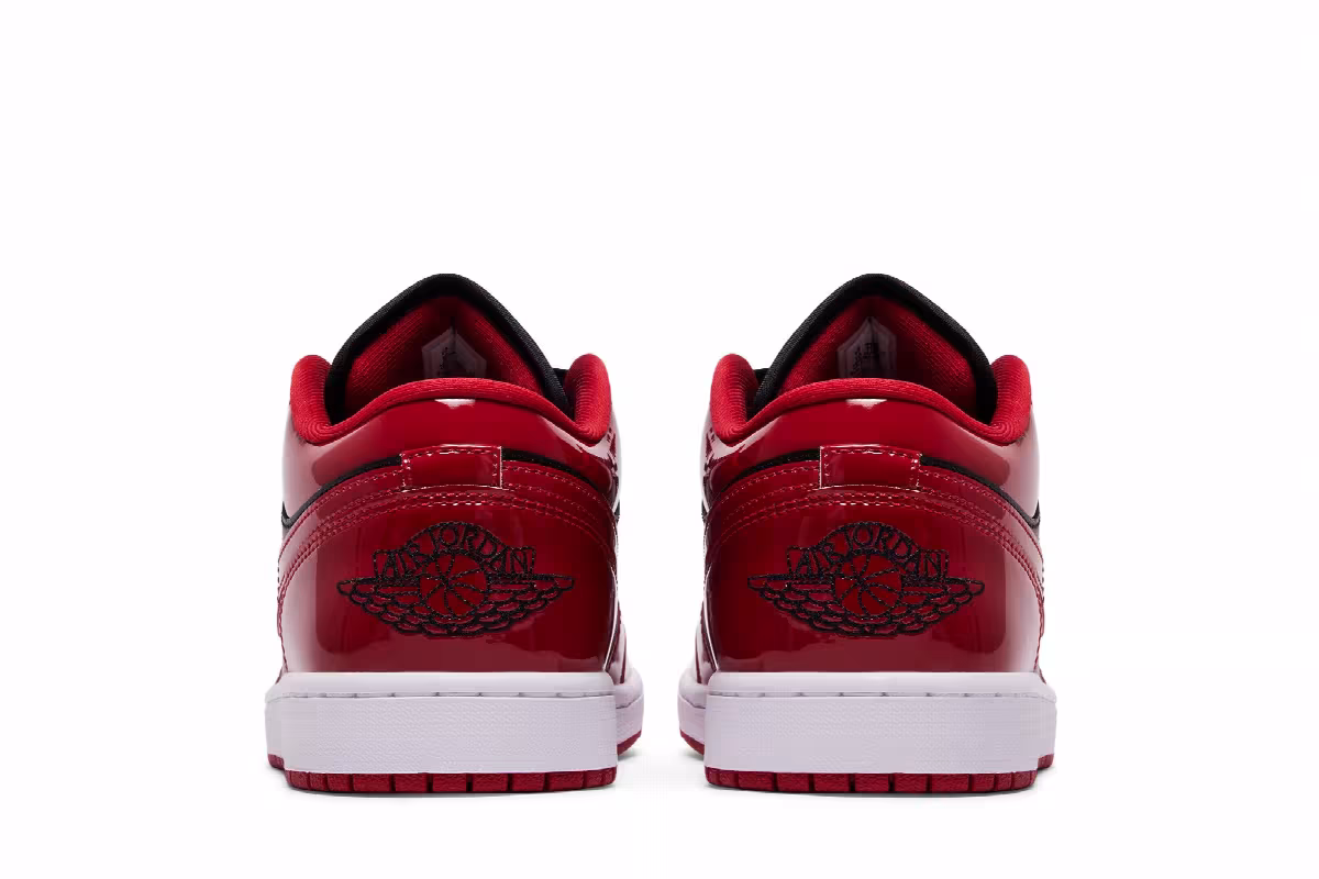 Air Jordan 1 Low Patent Varsity Red Black, view 7