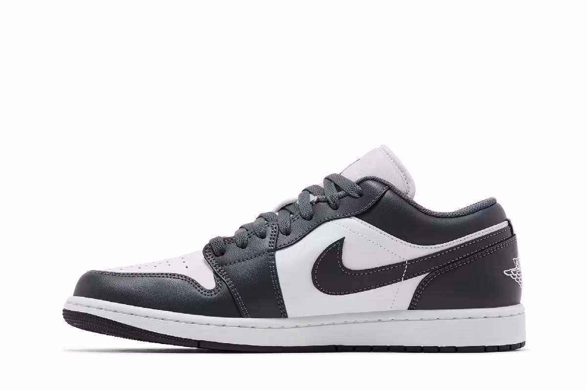 Air Jordan 1 Low Grey White, view 4