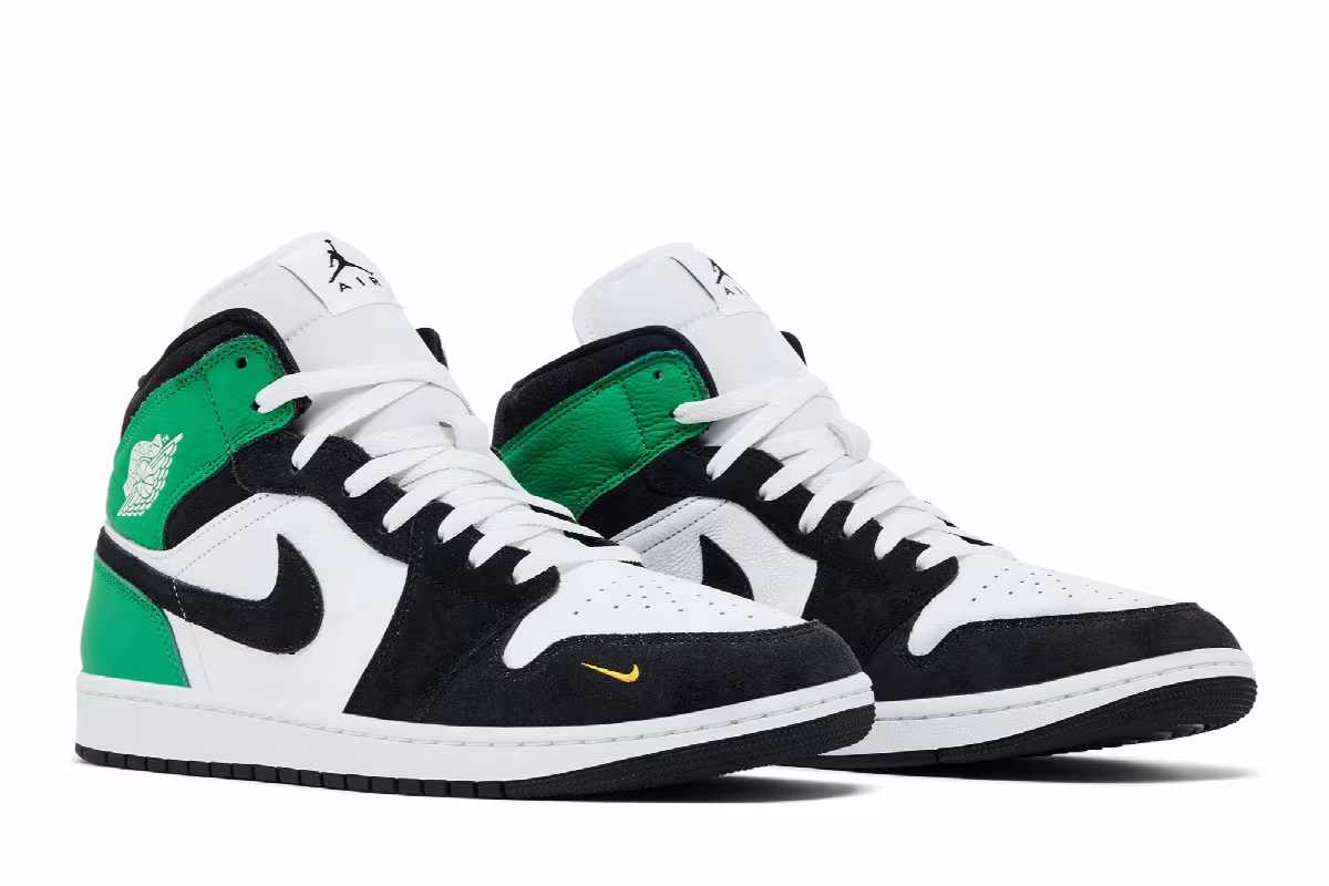 Air Jordan 1 Mid SE Lucky Green, view 9