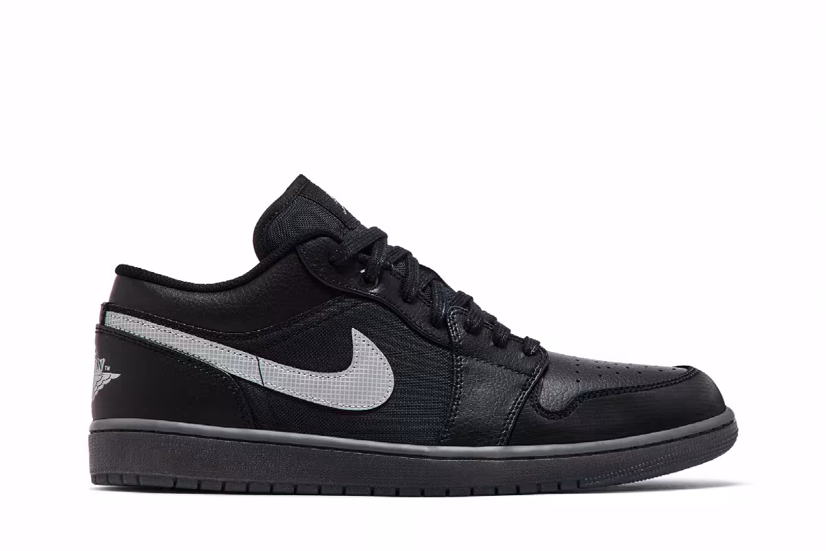 Air Jordan 1 Low Black White Dark Gum, view 2