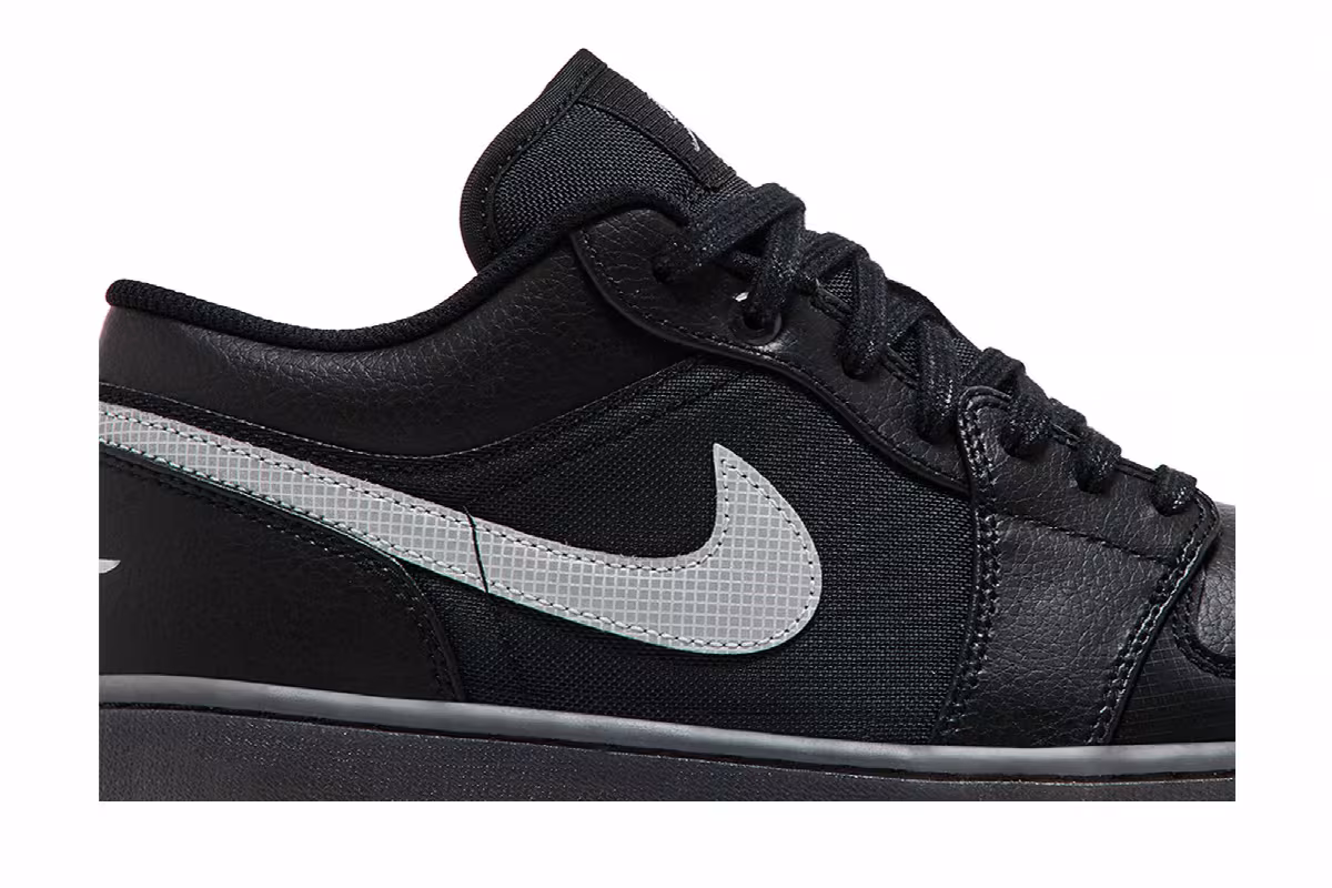 Air Jordan 1 Low Black White Dark Gum, view 3