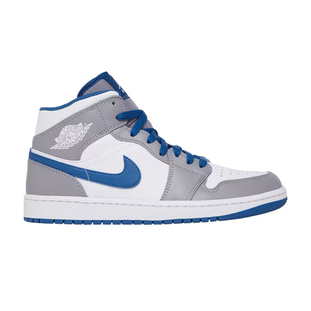 Air Jordan 1 Mid Cement True Blue