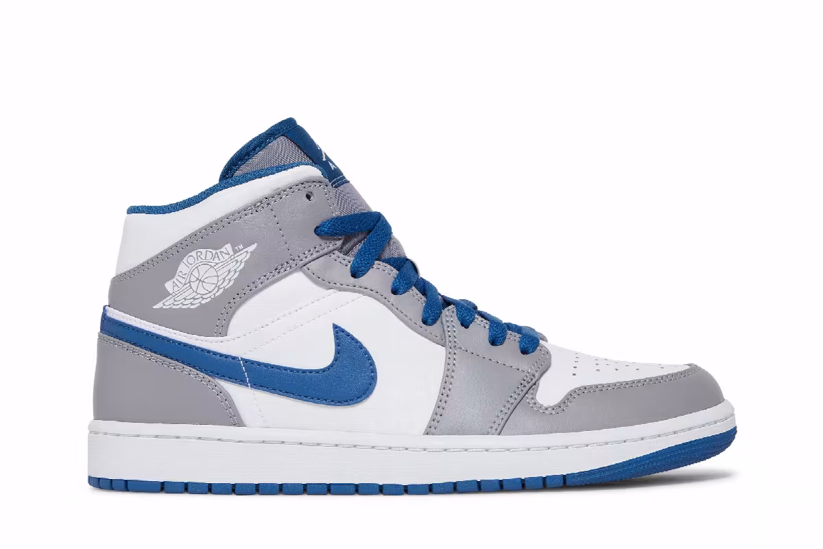 Air Jordan 1 Mid Cement True Blue, view 2