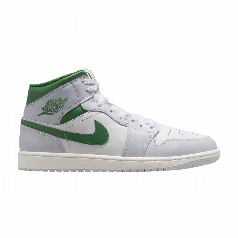 Air Jordan 1 Mid 'Summit White Lucky Green'