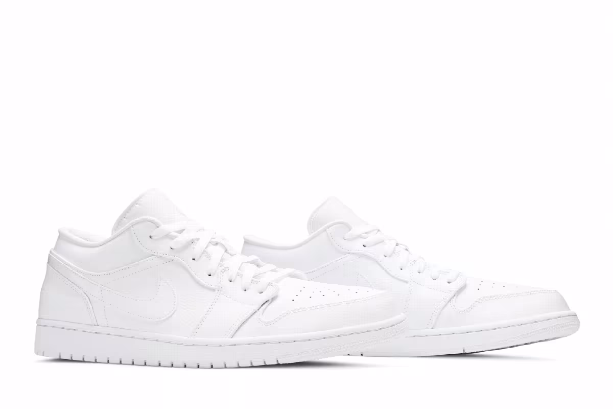 Air Jordan 1 Low Triple White, view 9