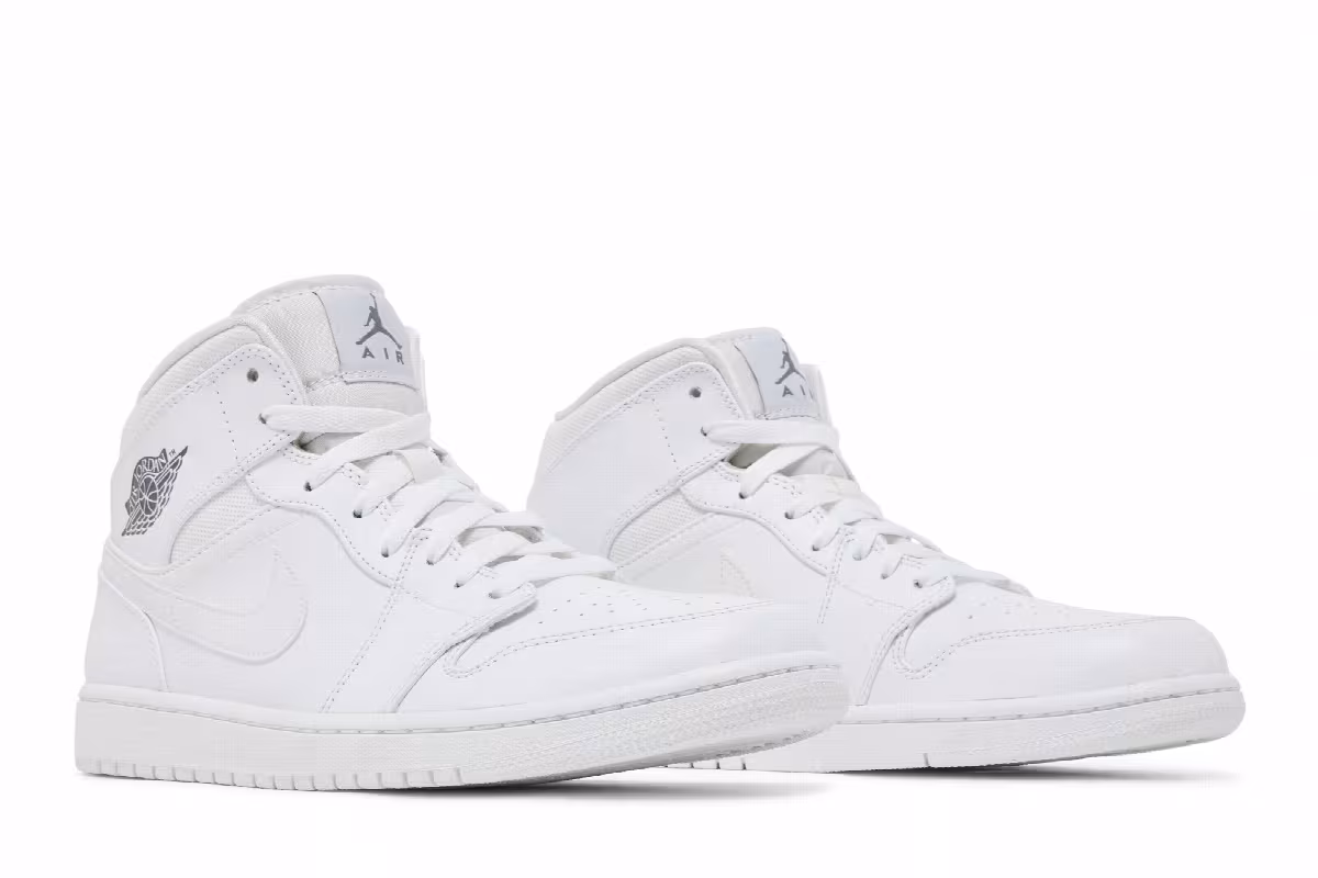 Air Jordan 1 Mid White Cool Grey, view 9