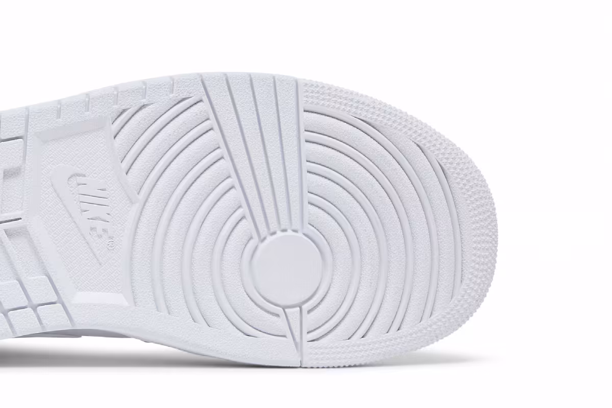 Interscope Records x Air Jordan 1 Mid Triple White, view 6