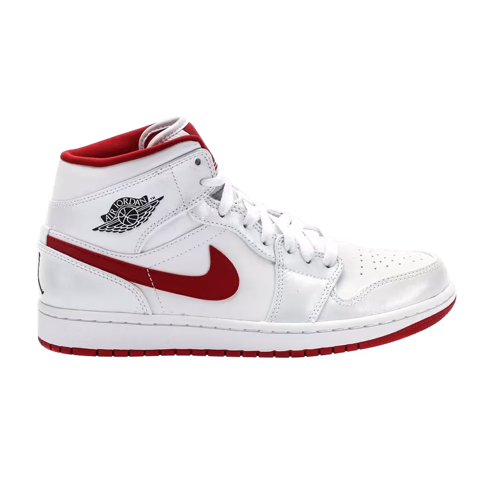 Air Jordan 1 Mid White Gym Red