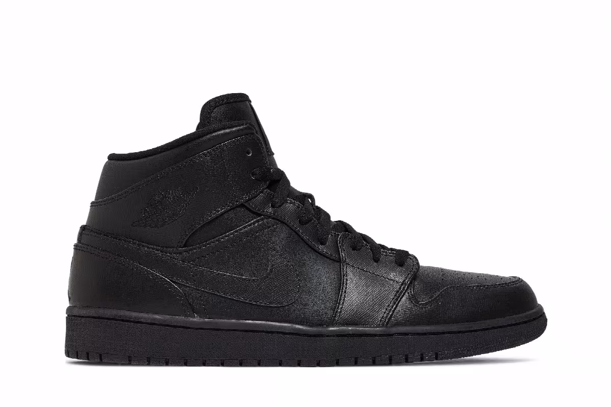 Air Jordan 1 Mid 2013 Triple Black, view 2