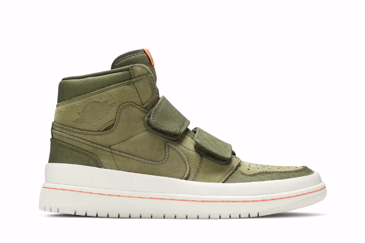 Air Jordan 1 High Double Strap Olive Canvas, view 2