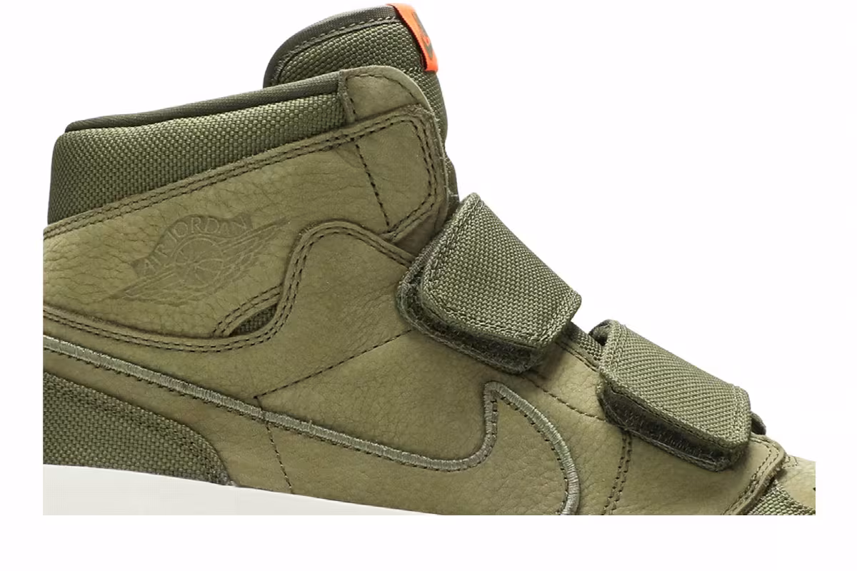 Air Jordan 1 High Double Strap Olive Canvas, view 3