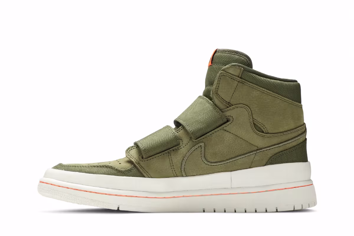 Air Jordan 1 High Double Strap Olive Canvas, view 4