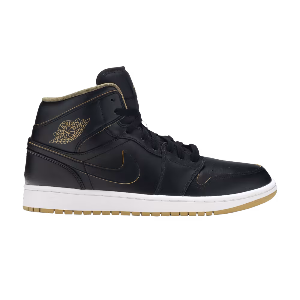 Air Jordan 1 Mid Black Gold
