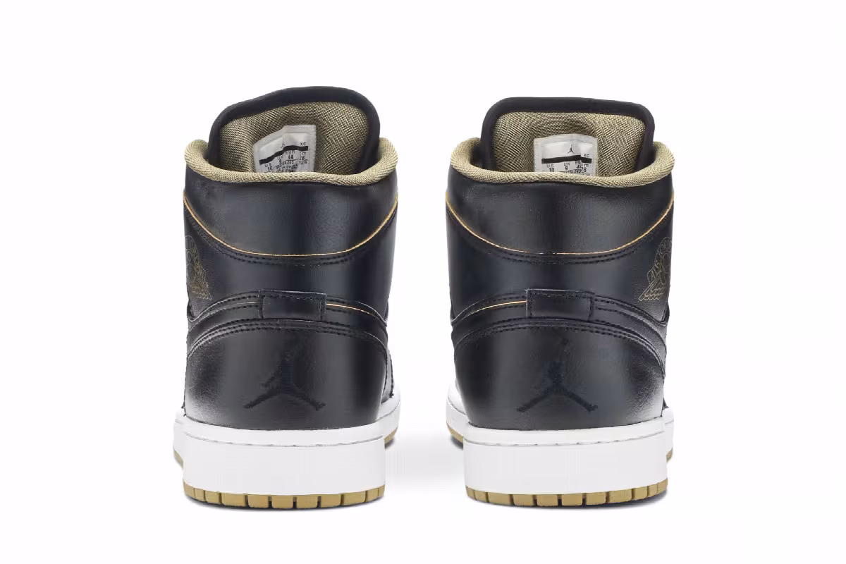 Air Jordan 1 Mid Black Gold, view 7
