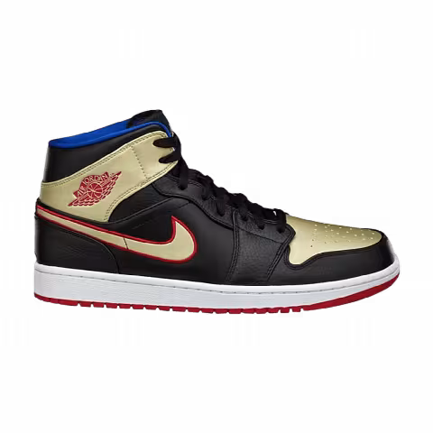 Air Jordan 1 Mid 'Black Gold Red'