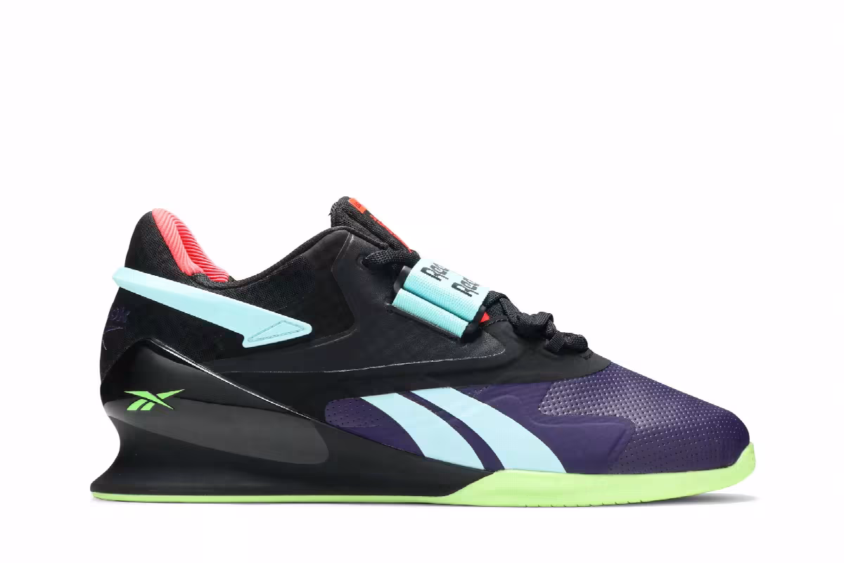 Reebok Legacy Lifter 2 Black Neon Mint, view 2