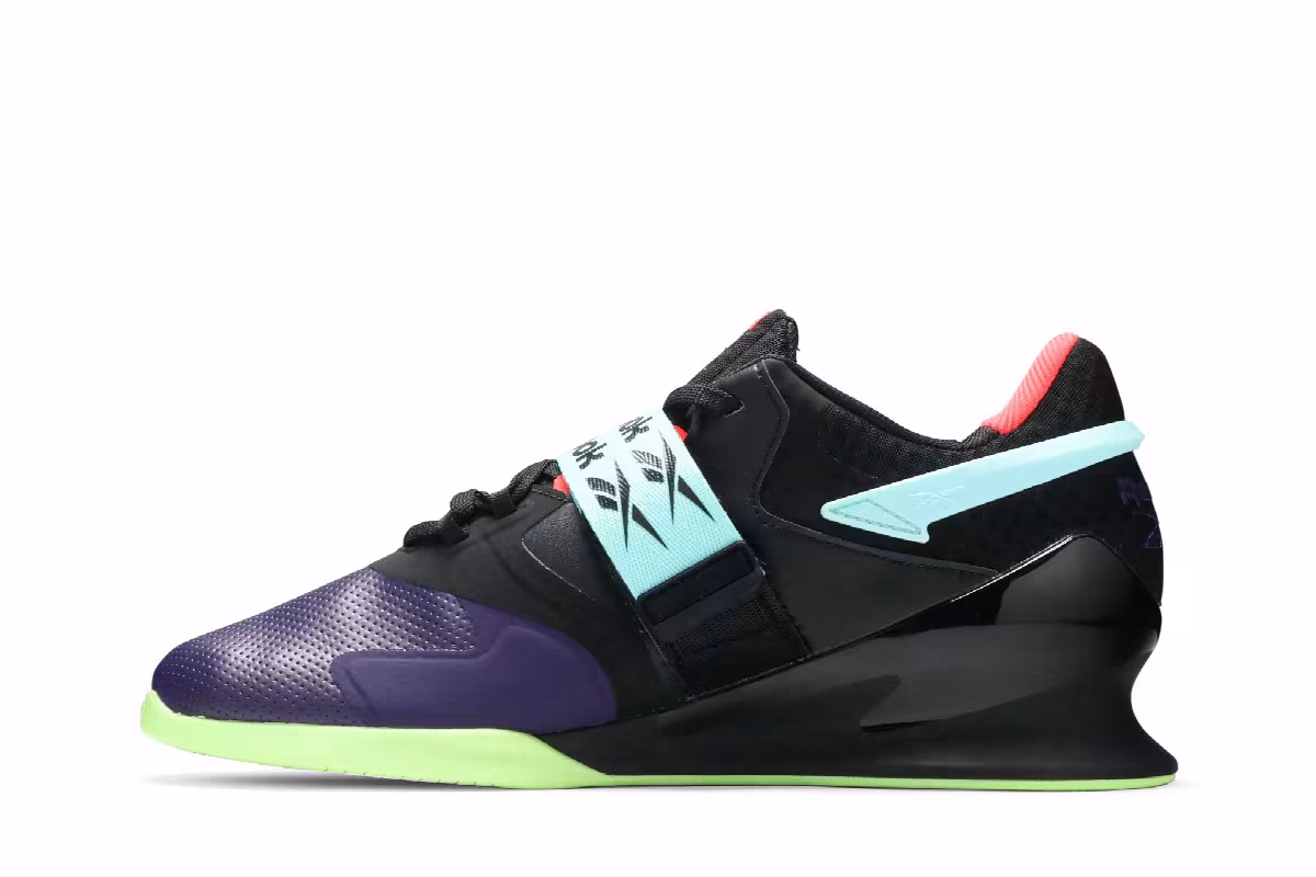 Reebok Legacy Lifter 2 Black Neon Mint, view 4